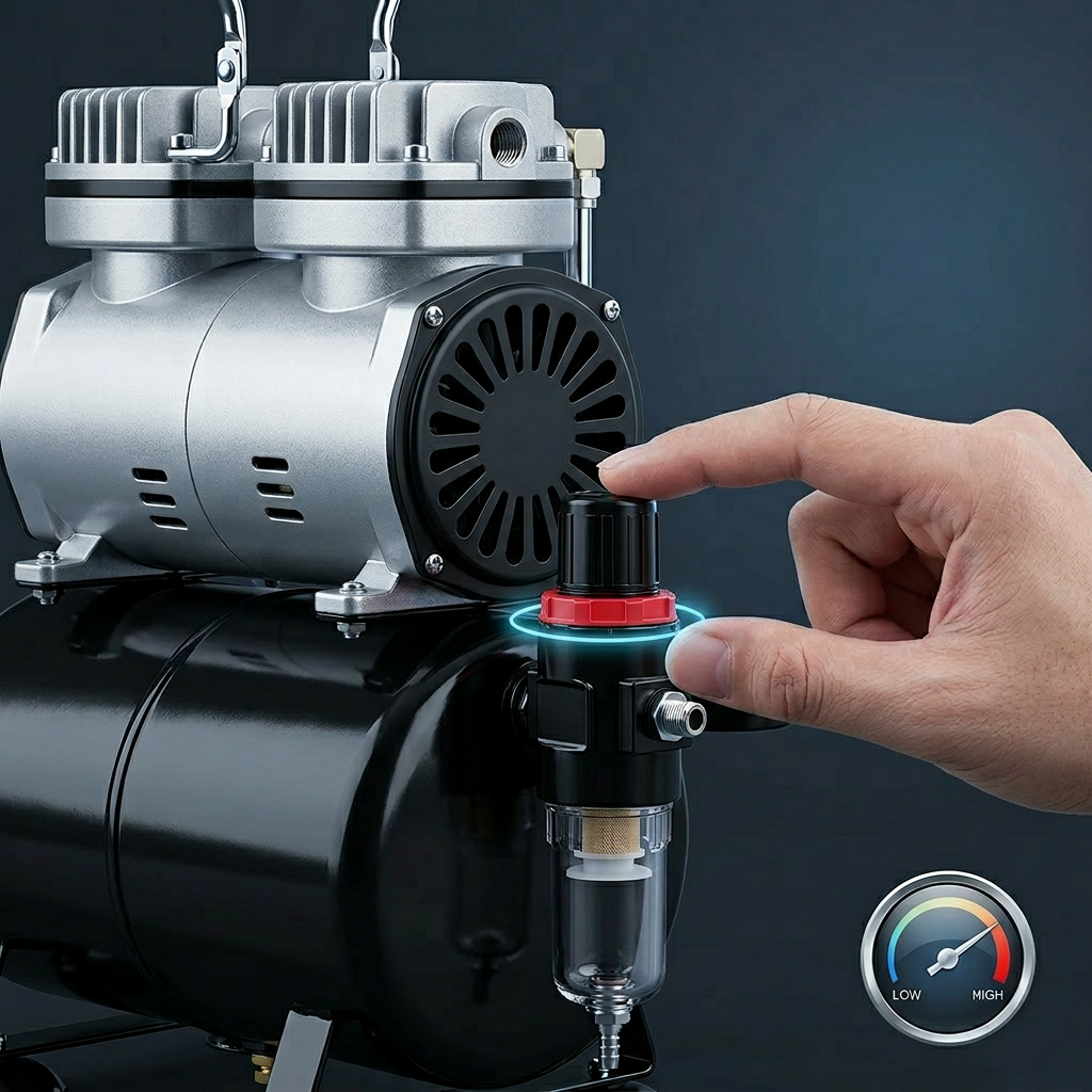 How to adjust the air volume of the air compressor