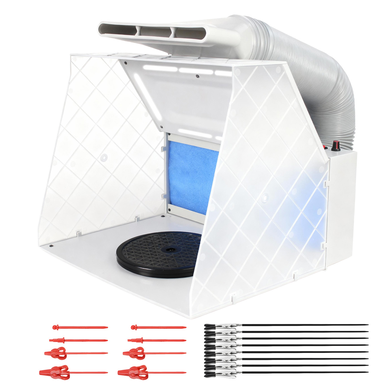 Airbrush Spray Booth Kit with 8 LED Ligh